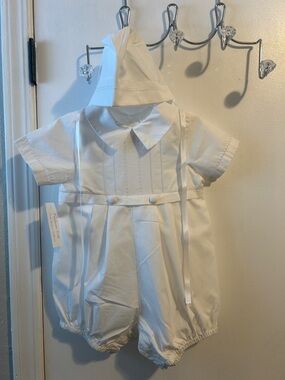 Classic White Christening Baby Matching Set